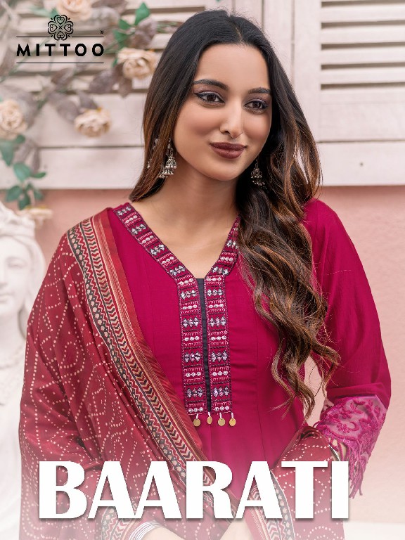 Mittoo Baarati Wholesale Vichitra Fabrics Kurti With Pant And Dupatta