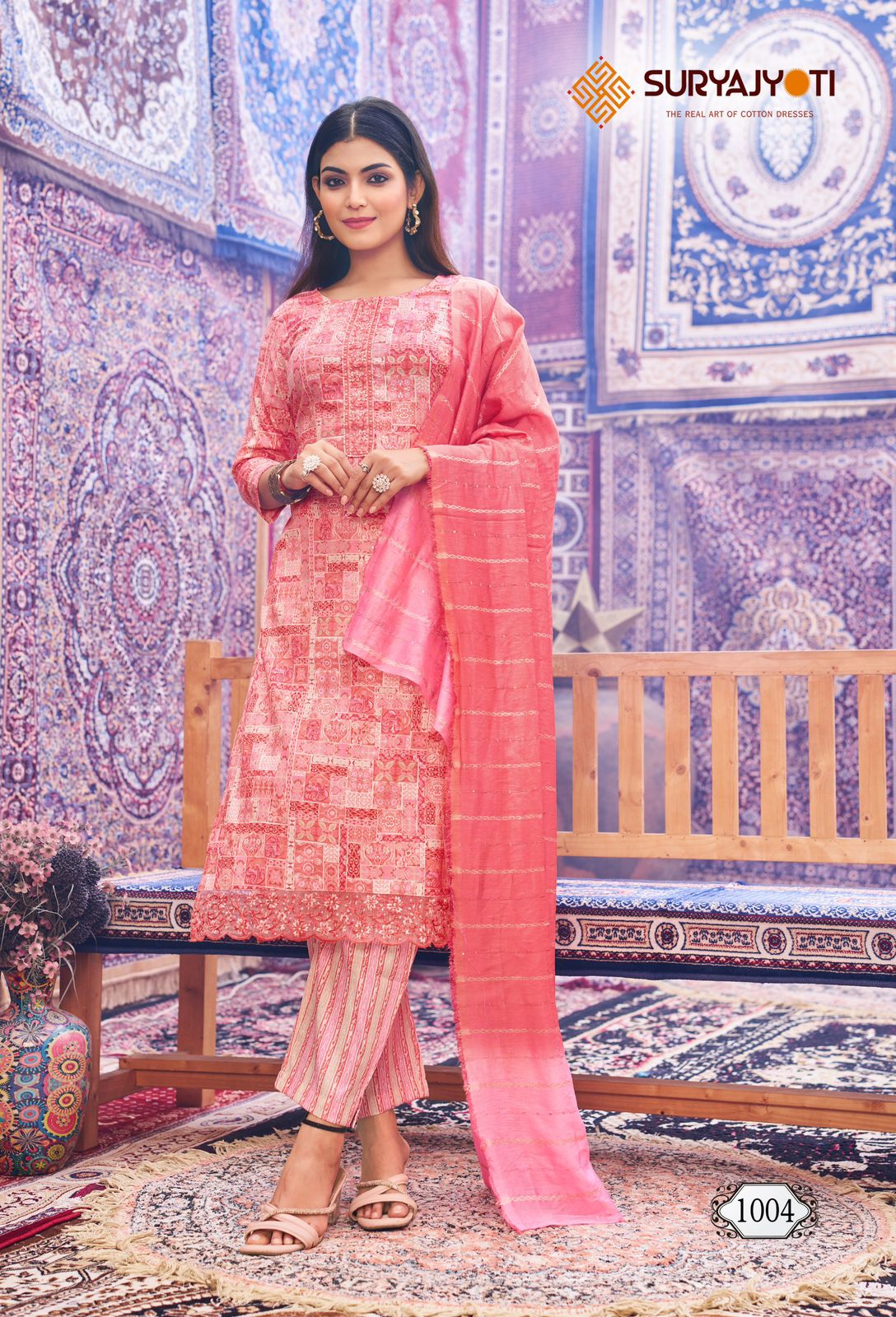 Suryajyoti Krati Vol-1 Wholesale Heavy Reyon Capsule Kurti With Pant And Dupatta