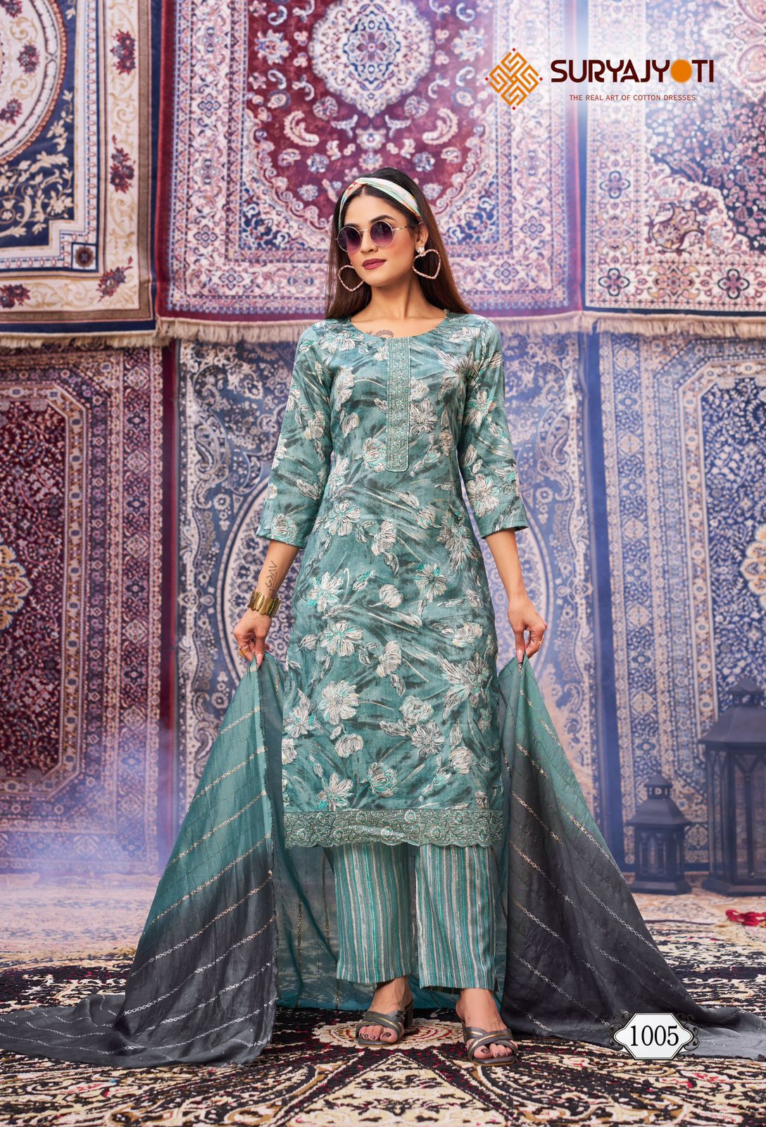 Suryajyoti Krati Vol-1 Wholesale Heavy Reyon Capsule Kurti With Pant And Dupatta