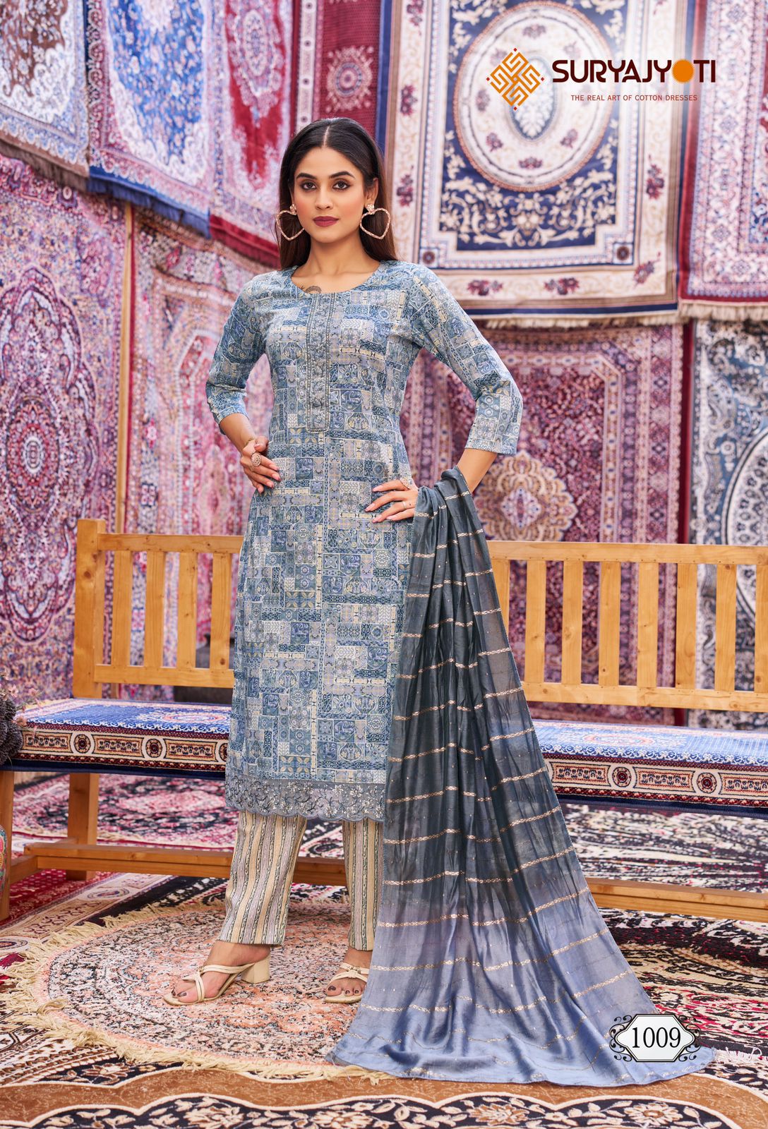 Suryajyoti Krati Vol-1 Wholesale Heavy Reyon Capsule Kurti With Pant And Dupatta
