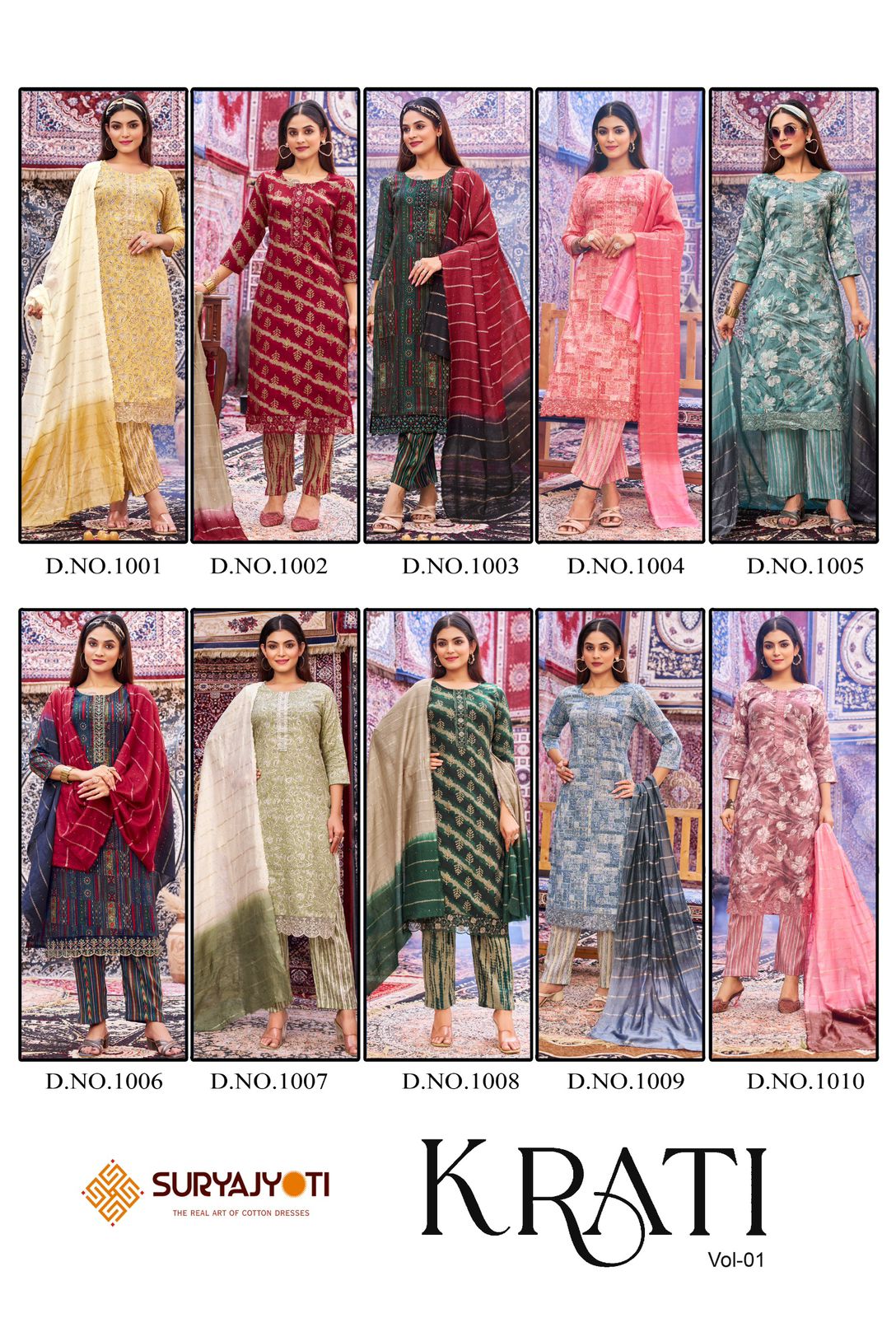 Suryajyoti Krati Vol-1 Wholesale Heavy Reyon Capsule Kurti With Pant And Dupatta