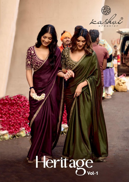 Kashvi Heritage Vol-1 Wholesale Soft Silk With Coding Less Fancy Sarees