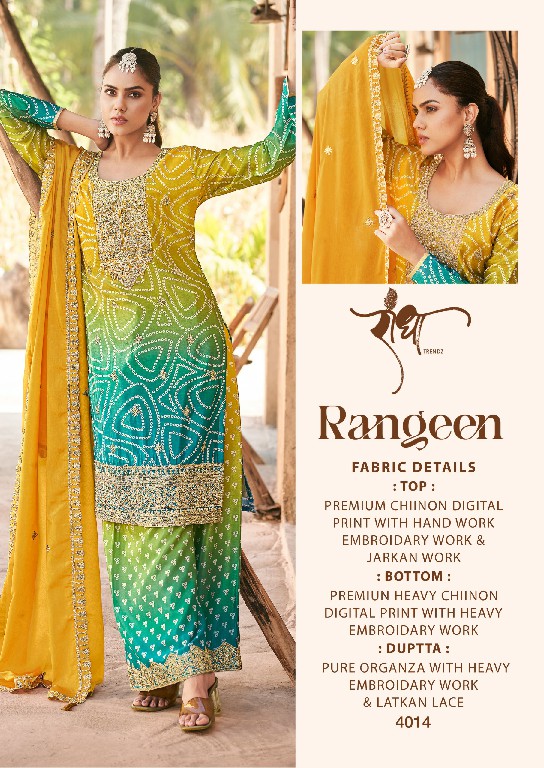 Radha Trendz Rangeen Wholesale Free Size Stitched Festive Salwar Kameez