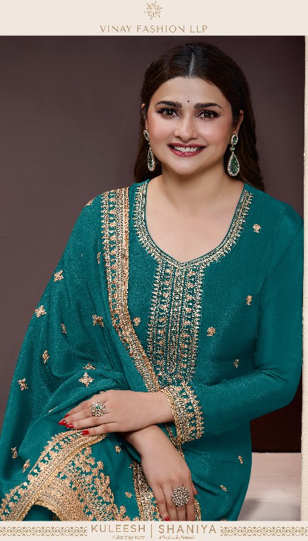 Vinay Kuleesh Shaniya Wholesale Heavy Embroidered Chinon Designer Salwar Suits