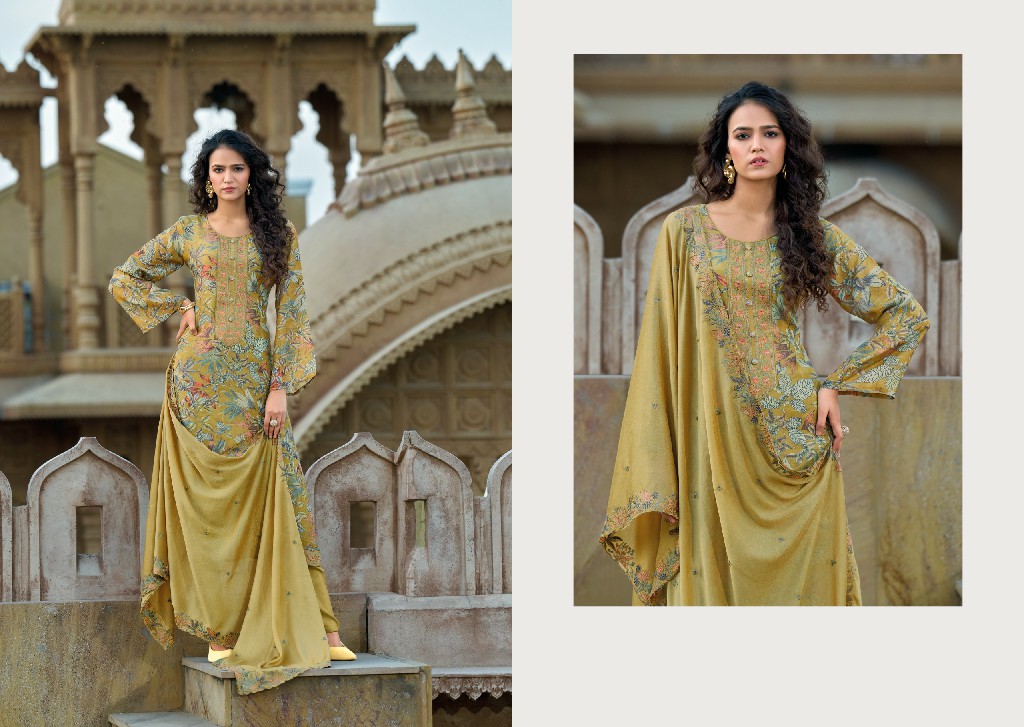 Rang Fashion Style Well Wholesale Pure Viscose Muslin With Neck Work Salwar Suits