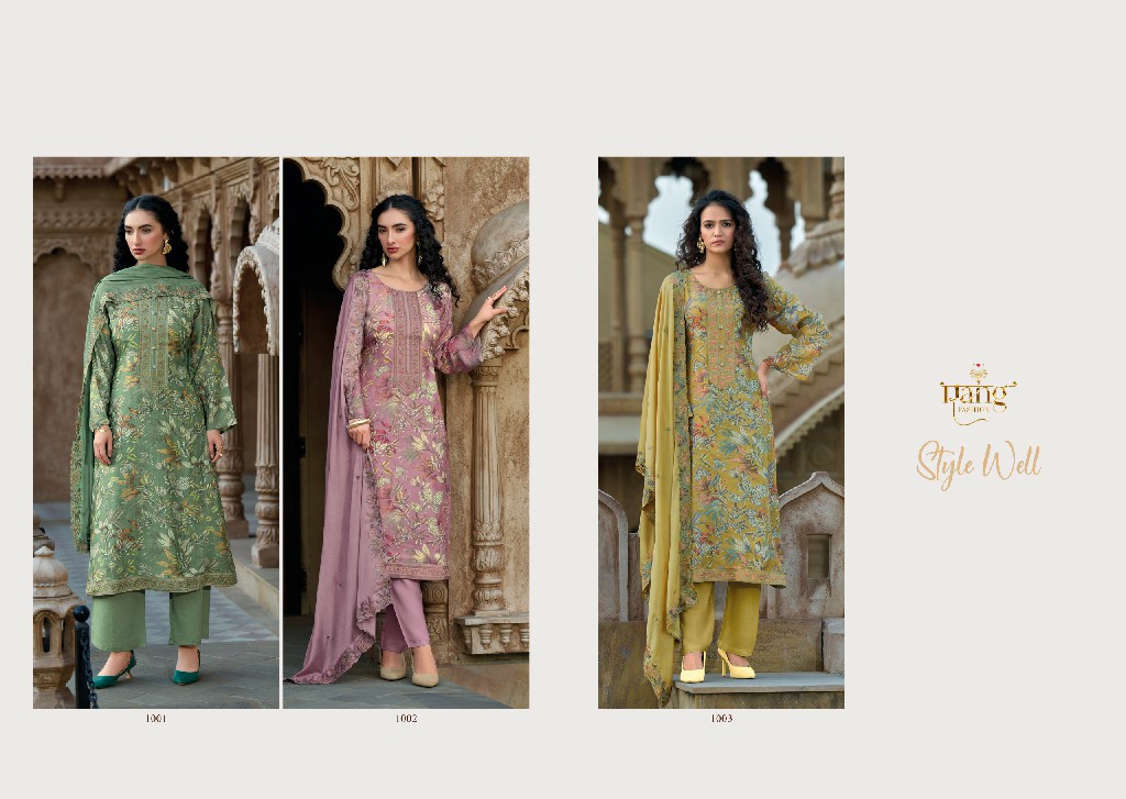 Rang Fashion Style Well Wholesale Pure Viscose Muslin With Neck Work Salwar Suits