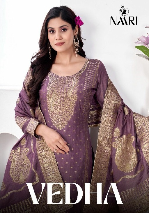 Naari Vedha Wholesale Pure Muslin Viscose Siroski Work Salwar Kameez
