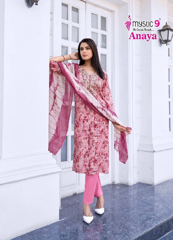 Mystic 9 Anaya Vol-1 Wholesale Straight Cut Top With Pant And Dupatta