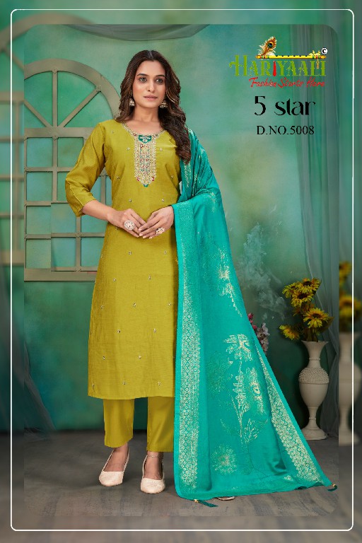 Hariyaali 5 Star Wholesale PV Silk With Coding Work 3 Piece Suits Combo