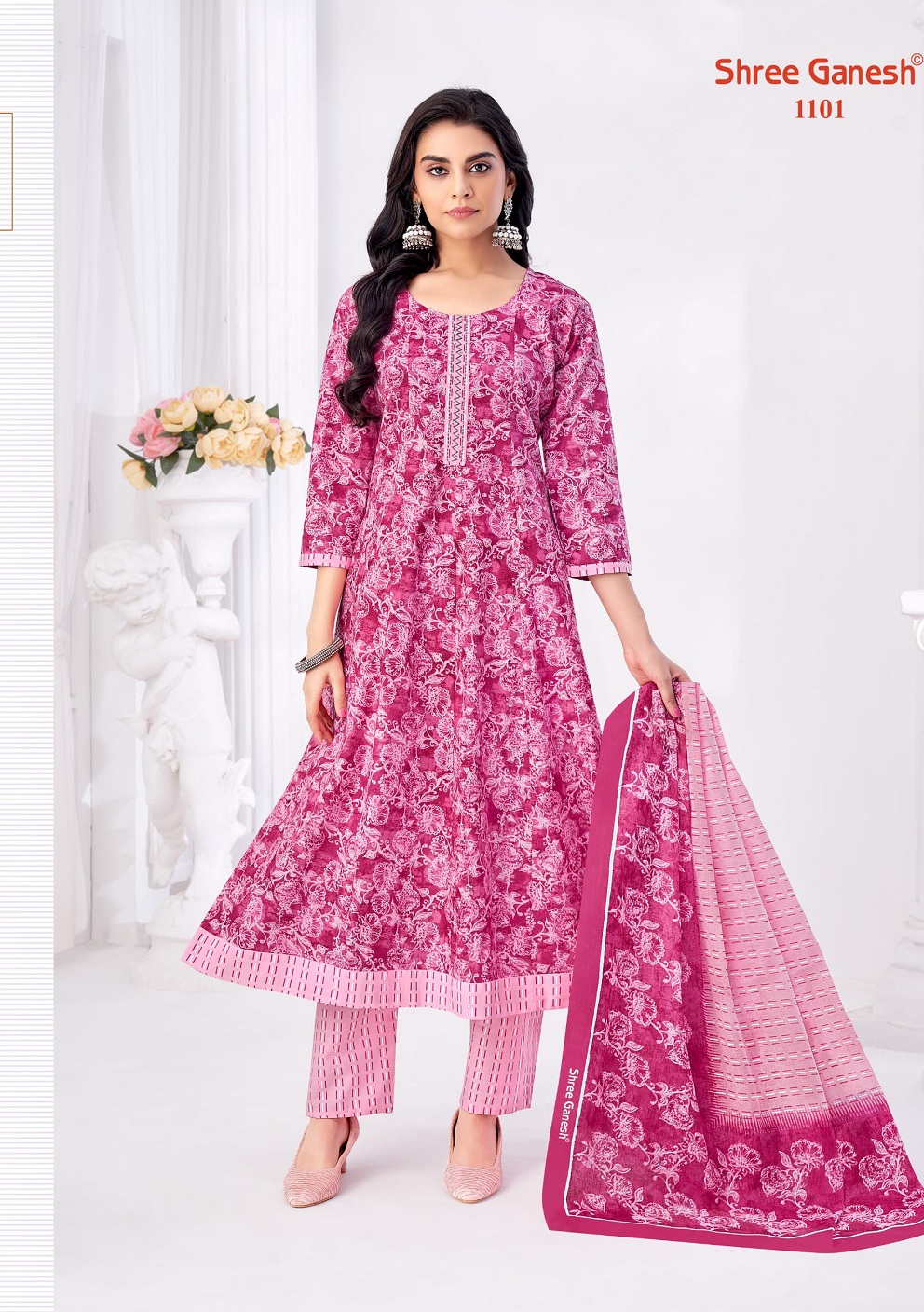 Shree Ganesh Zeenat Vol-1 Wholesale Anarkali Special Cotton Readymade Suits