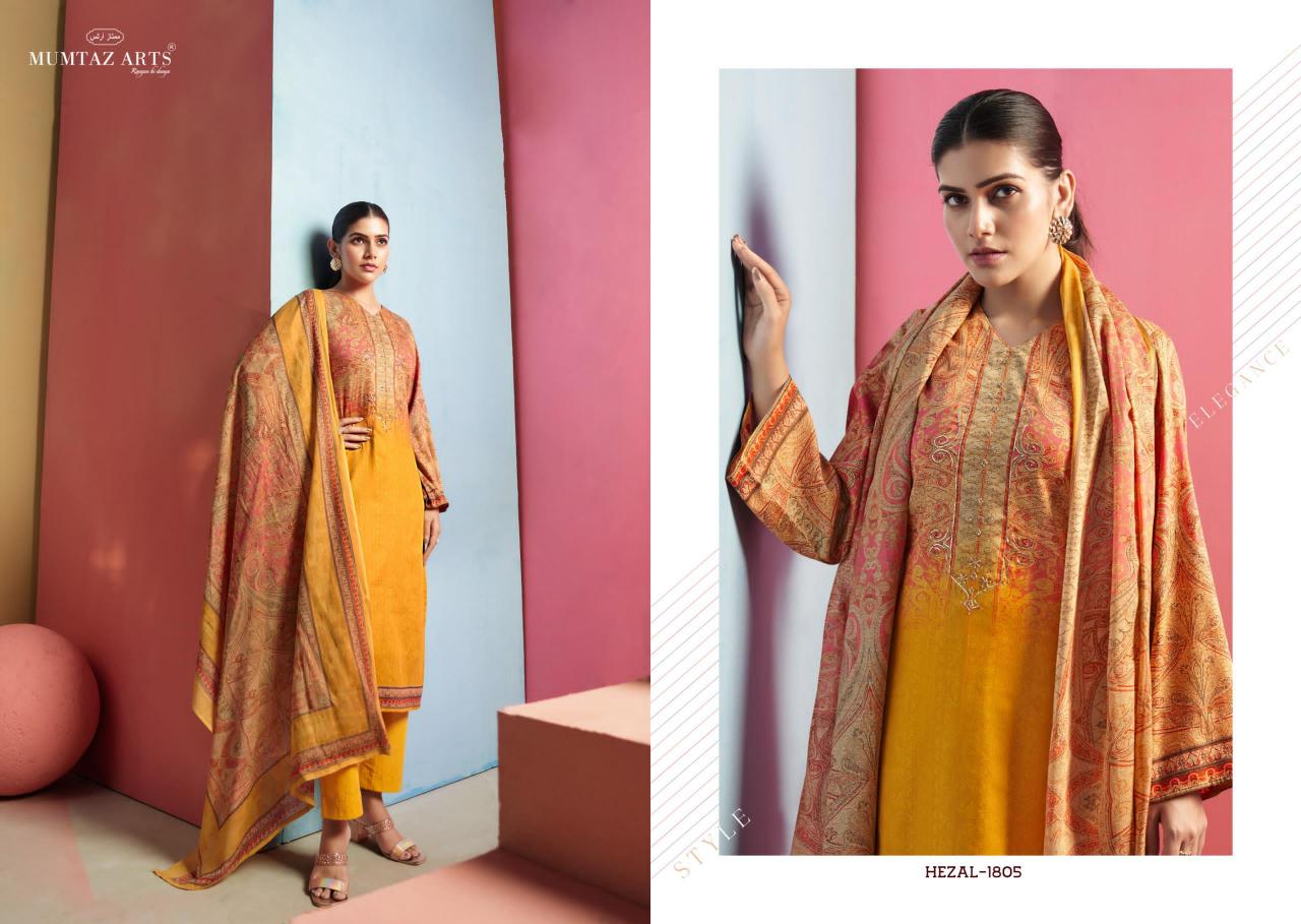 Hezal by mumtaz arts jam satin hit design unstitch 3pcs dress