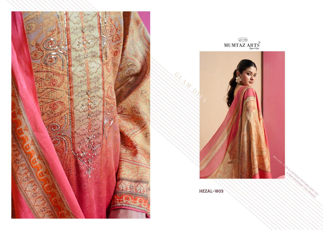 Hezal by mumtaz arts jam satin hit design unstitch 3pcs dress
