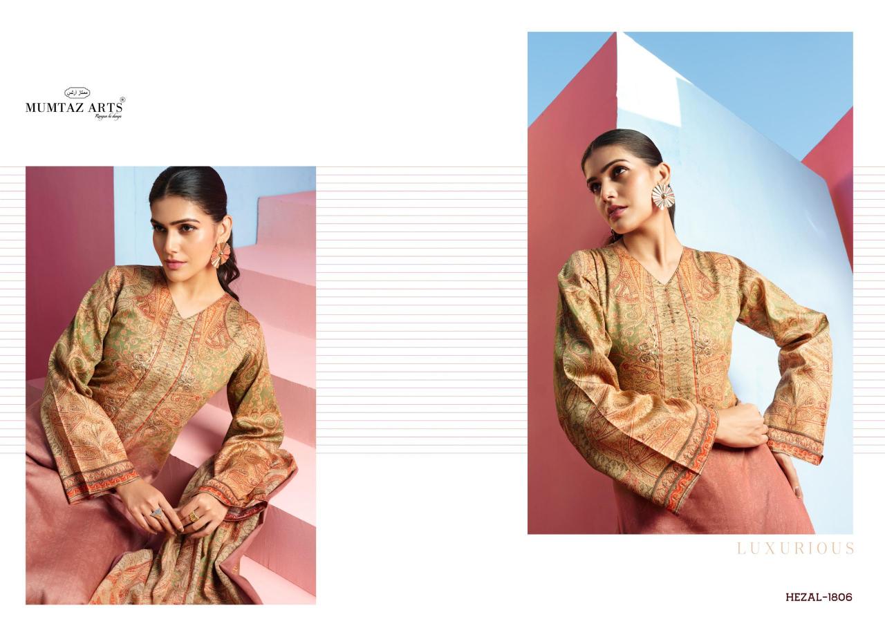 Hezal by mumtaz arts jam satin hit design unstitch 3pcs dress