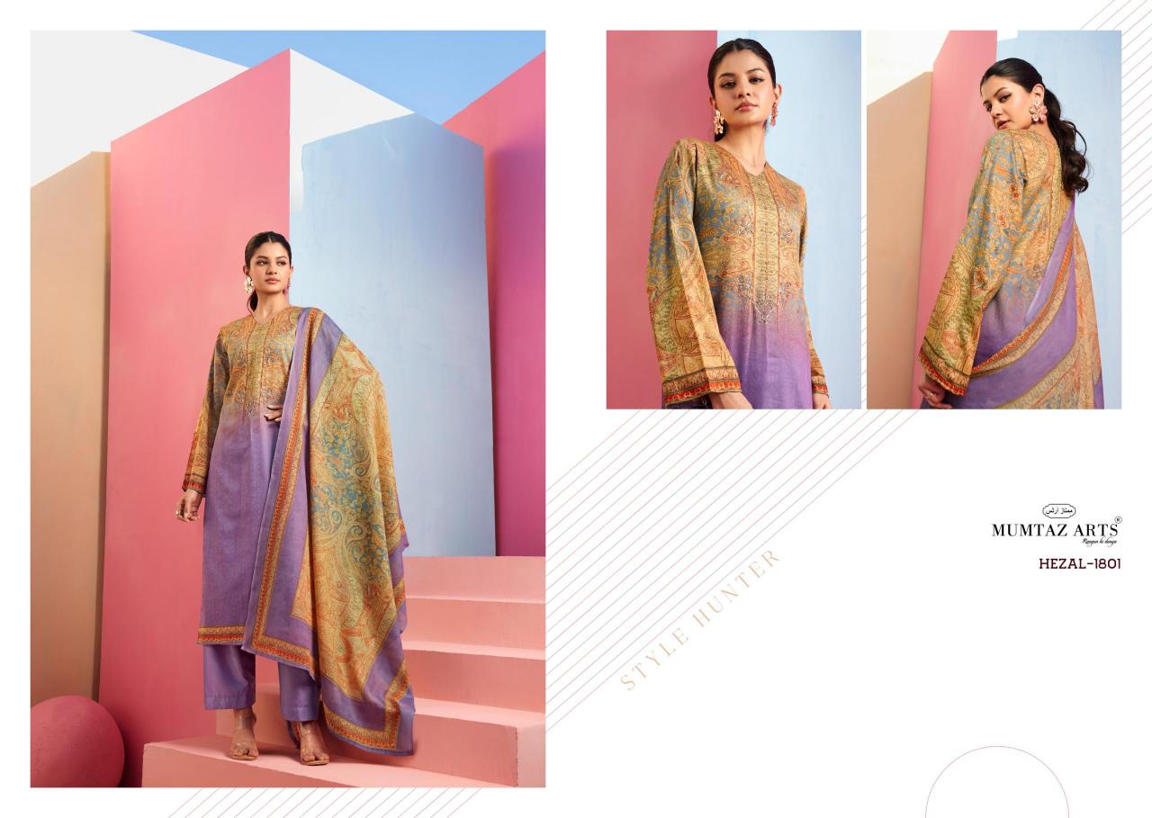 Hezal by mumtaz arts jam satin hit design unstitch 3pcs dress