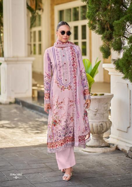 binsaeed originals by the hermitage jam satin modern pakistani suits