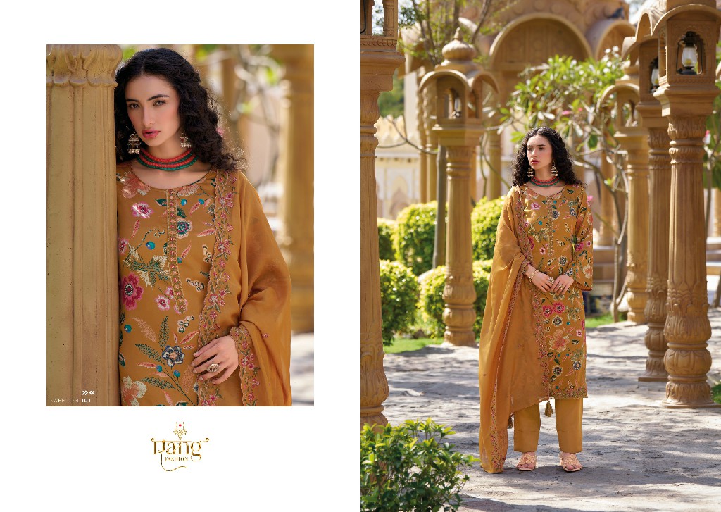 Rang Fashion Saffron Vol-3 Wholesale Pure Jamm Silk With Embroidery Work Salwar Suits