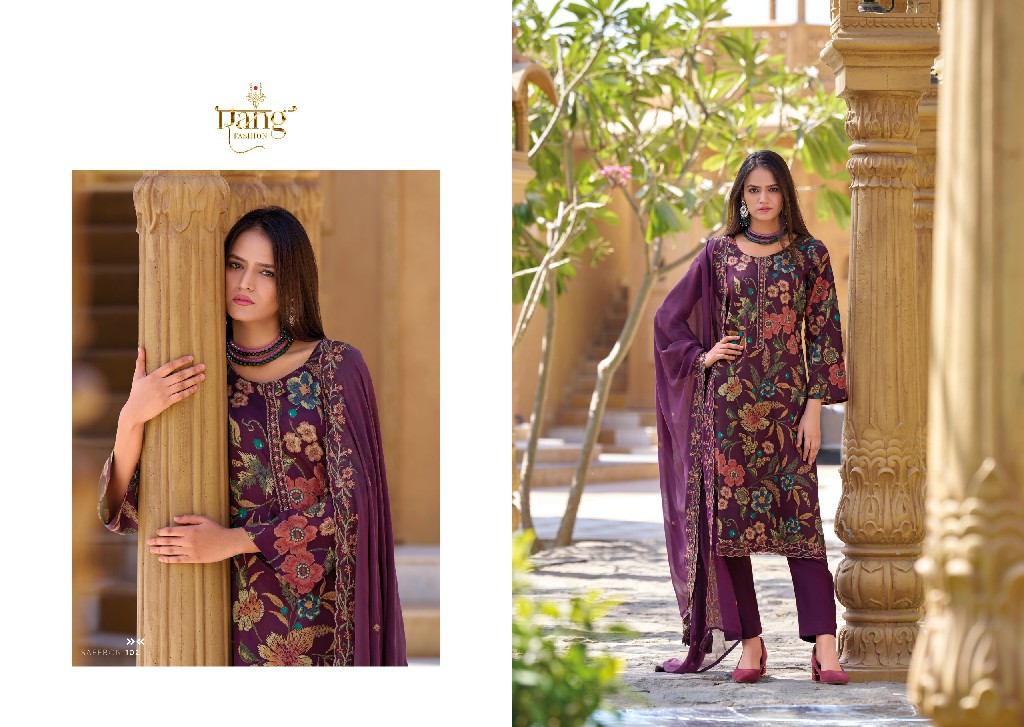 Rang Fashion Saffron Vol-3 Wholesale Pure Jamm Silk With Embroidery Work Salwar Suits