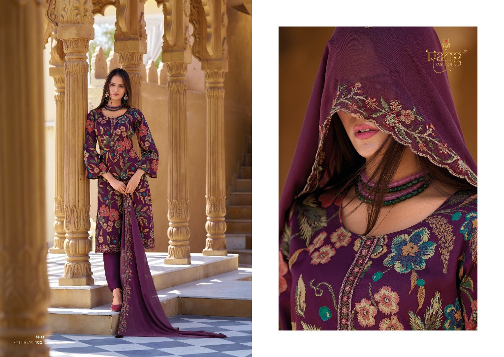 Rang Fashion Saffron Vol-3 Wholesale Pure Jamm Silk With Embroidery Work Salwar Suits