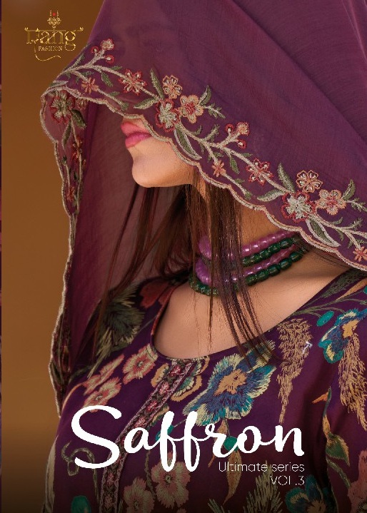 Rang Fashion Saffron Vol-3 Wholesale Pure Jamm Silk With Embroidery Work Salwar Suits