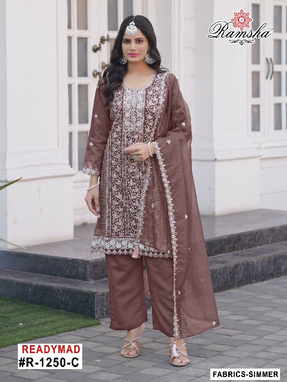 Ramsha R-1250 Wholesale Readymade Indian Pakistani Salwar Suits