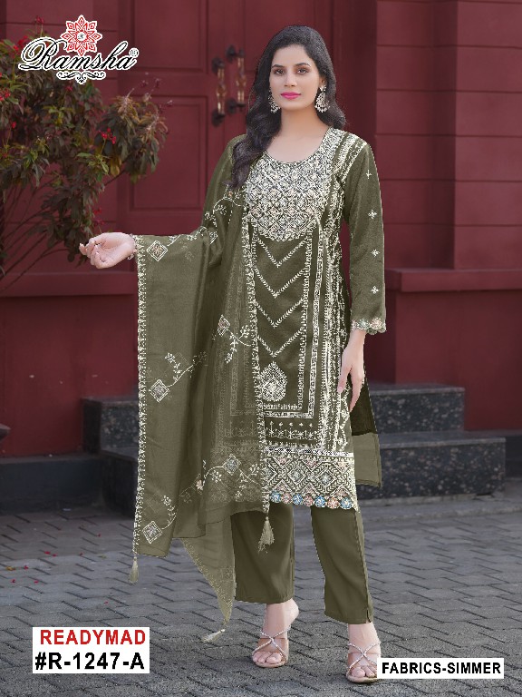 Ramsha R-1247 Wholesale Readymade Indian Pakistani Salwar Suits