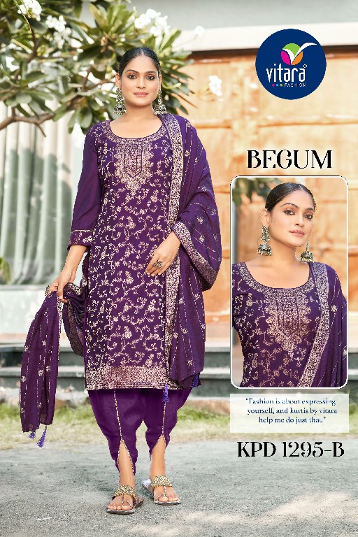 Vitara Begum Wholesale Muslin With Siroski Work 3 Piece Suits