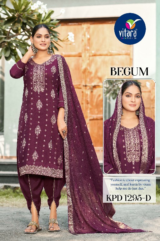 Vitara Begum Wholesale Muslin With Siroski Work 3 Piece Suits