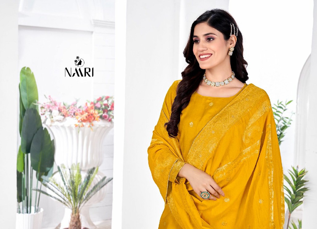 Naari Noor Wholesale Pure Muslin Viscose Jacquard Salwar Suits