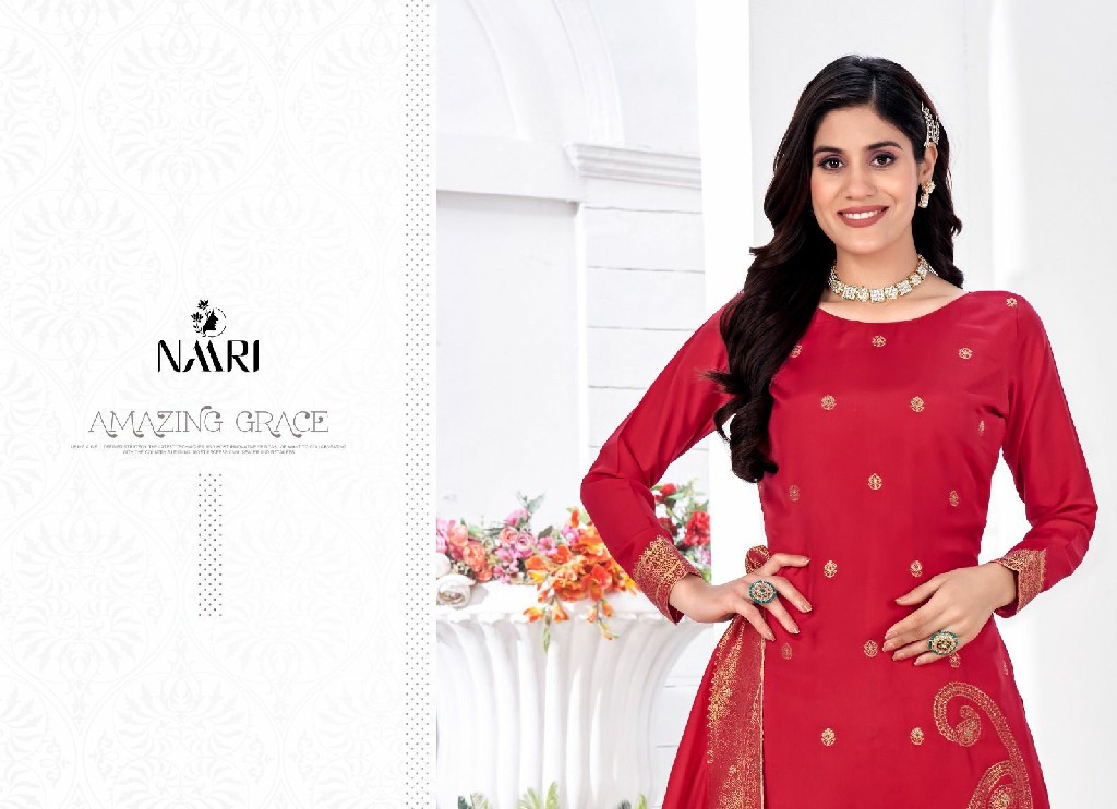 Naari Noor Wholesale Pure Muslin Viscose Jacquard Salwar Suits