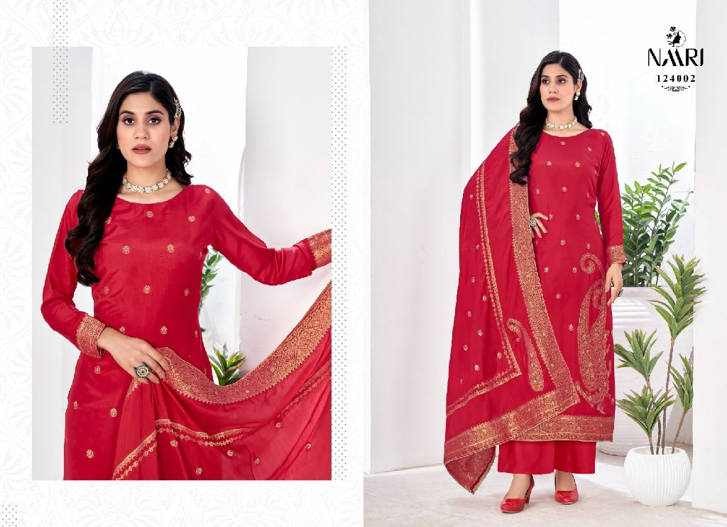 Naari Noor Wholesale Pure Muslin Viscose Jacquard Salwar Suits