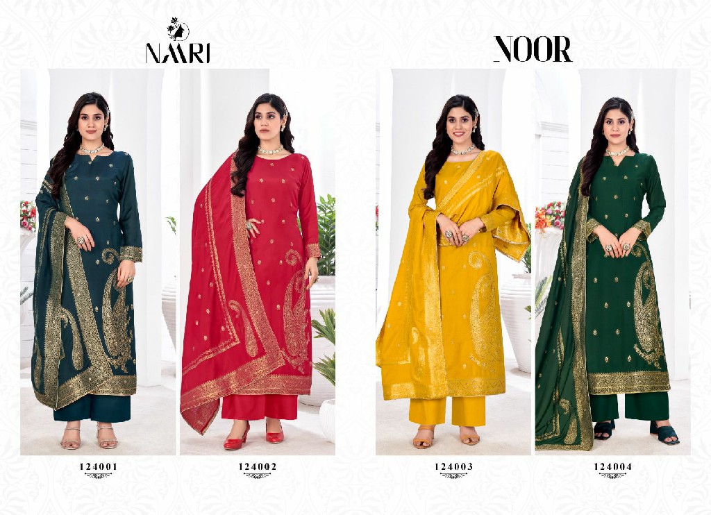 Naari Noor Wholesale Pure Muslin Viscose Jacquard Salwar Suits