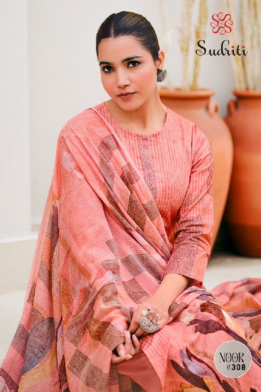 Sudriti Noor Wholesale Pure Cotton Lawn With Hand Work Salwar Suits