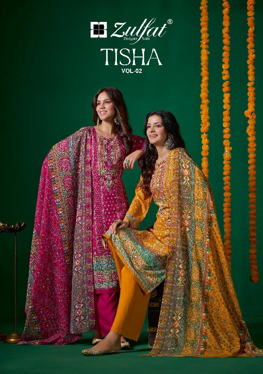 Zulfat Tisha Vol-2 Wholesale Pure VIscose Shimmer Reyon Dress Material
