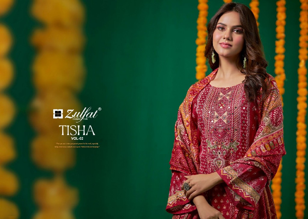 Zulfat Tisha Vol-2 Wholesale Pure VIscose Shimmer Reyon Dress Material