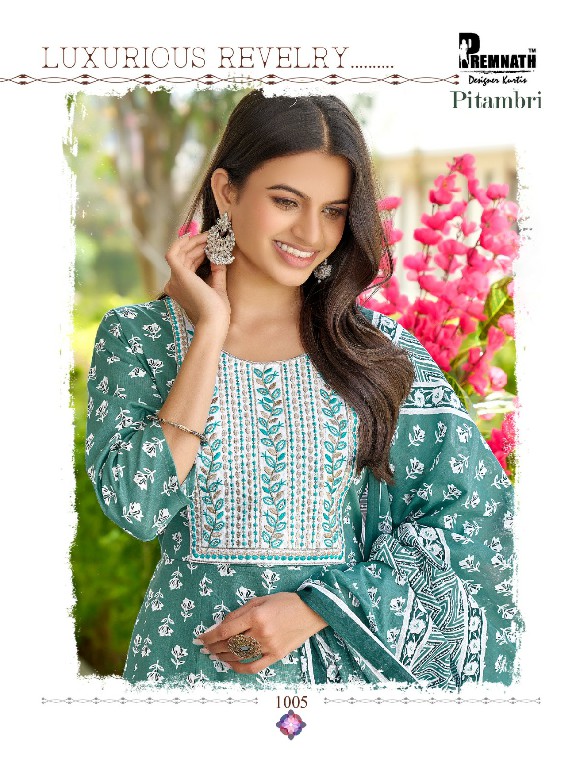 Premnath Pitambri Wholesale Pure Cotton Anarkali 3 Piece With Cotton Dupatta Suits