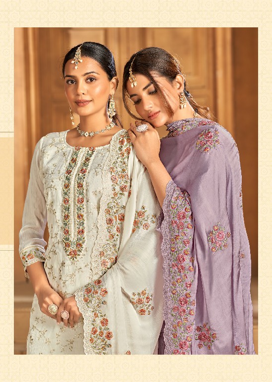 Bela Kurbaat Wholesale Natural Chiffon With Diamond Work Designer Suits