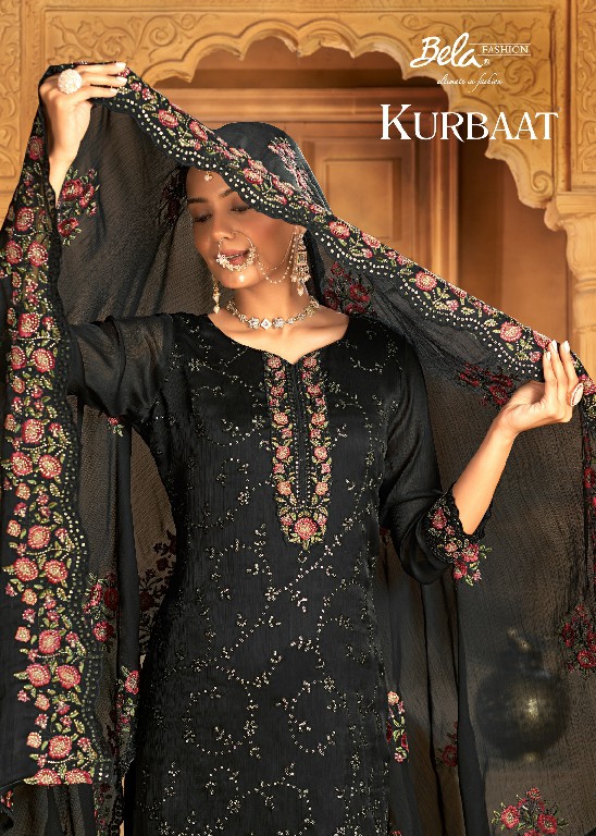 Bela Kurbaat Wholesale Natural Chiffon With Diamond Work Designer Suits