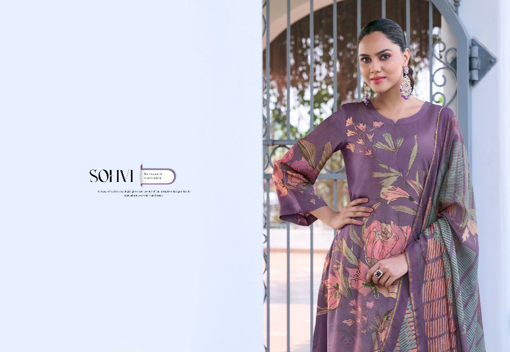 Glossy Simar Sohni Wholesale Pure Viscose Muslin With Hand Work Salwar Suits