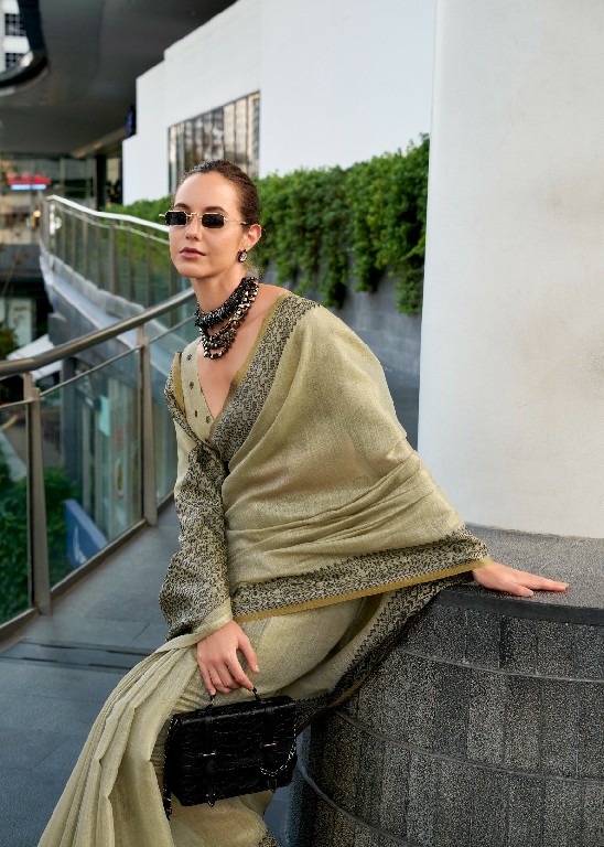 blackberry by rajpath linen tissue silk elegant style saree supplier