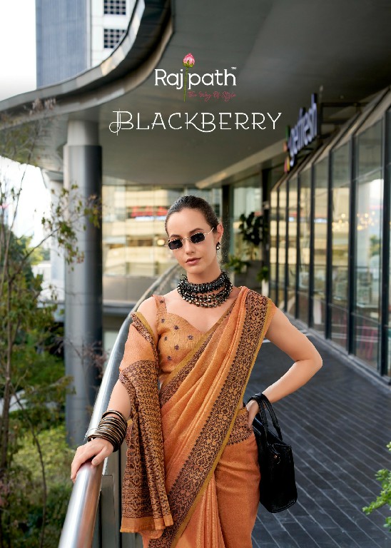 blackberry by rajpath linen tissue silk elegant style saree supplier