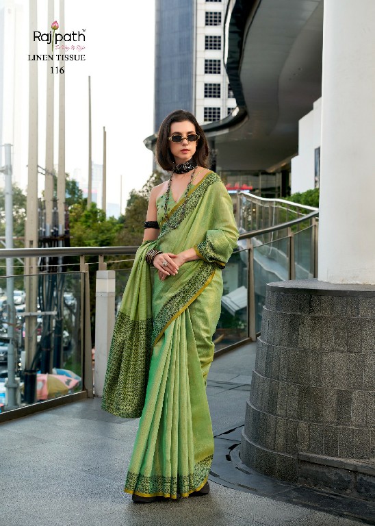blackberry by rajpath linen tissue silk elegant style saree supplier