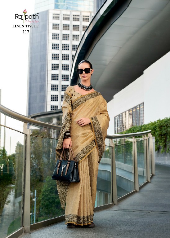 blackberry by rajpath linen tissue silk elegant style saree supplier