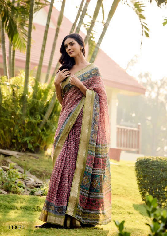 sugandha by sr saees cotton with jari work daily wear fancy sarees