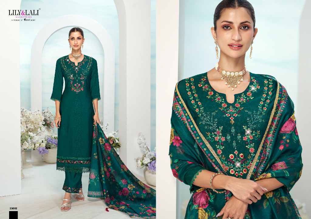 Lily And Lali Mishka Wholesale Embroidery And Handwork Kurti With Pant And Dupatta