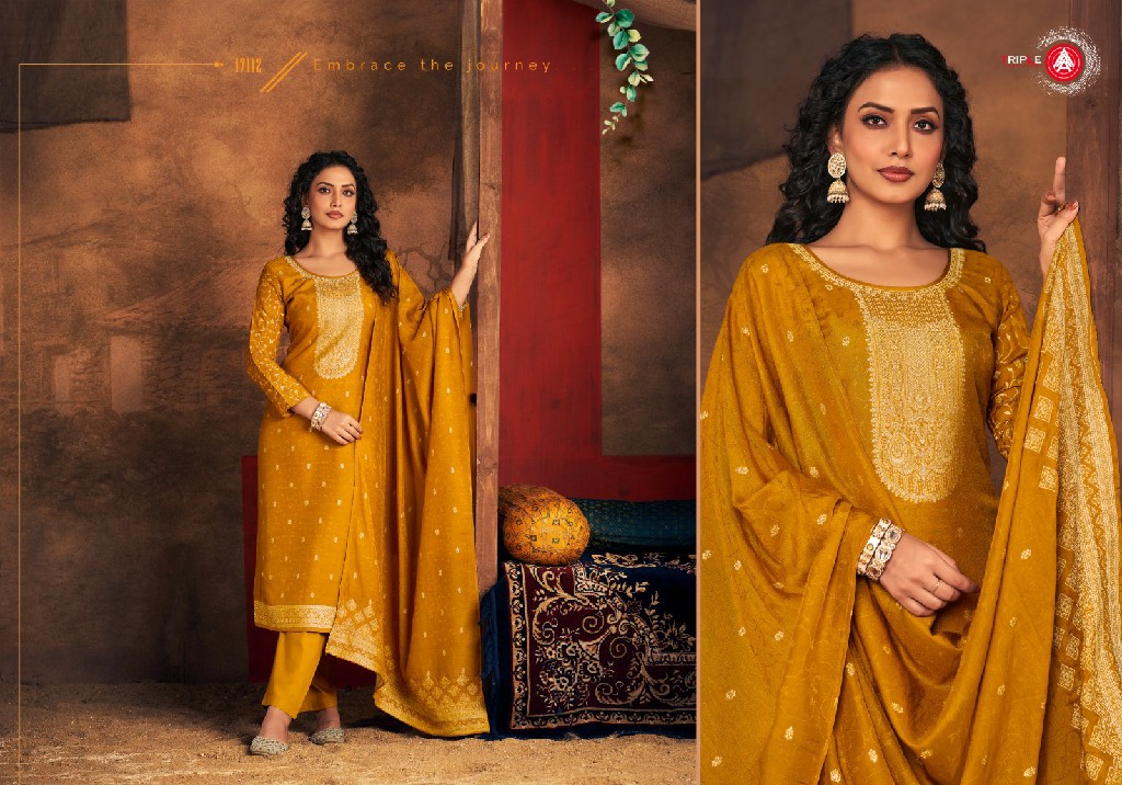 Triple AAA Ria Vol-3 Wholesale Muslin Lucknowi Work Dress Material