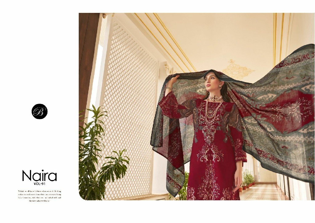 belliza designer naira vol 91 cotton digital prints salwar kameez