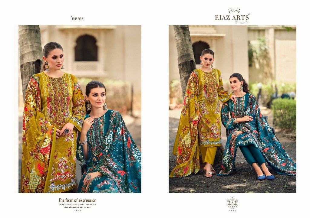 Riaz Arts Musafir Vol-19 Wholesale Pure Karachi Lawn With Embroidery Work Dress Material