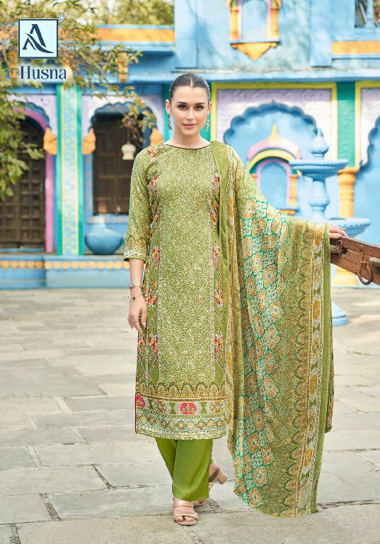 Alok Husna Wholesale Pure Viscose Reyon With Fancy Hand Work Dress Material