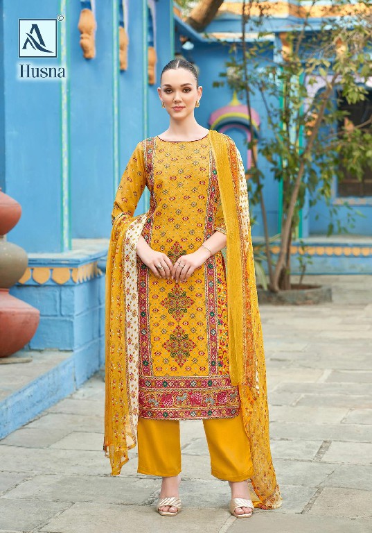 Alok Husna Wholesale Pure Viscose Reyon With Fancy Hand Work Dress Material