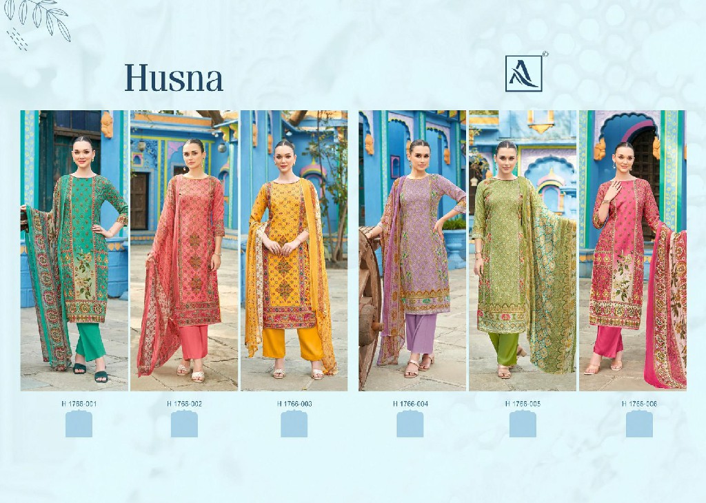 Alok Husna Wholesale Pure Viscose Reyon With Fancy Hand Work Dress Material